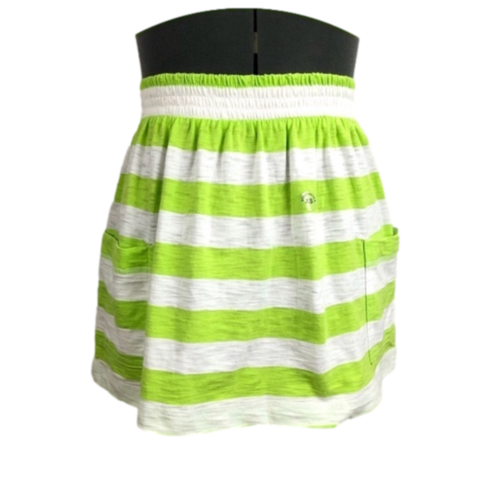 ๐
บaeropostale Sexy Lime Green and White Stripe Skirt